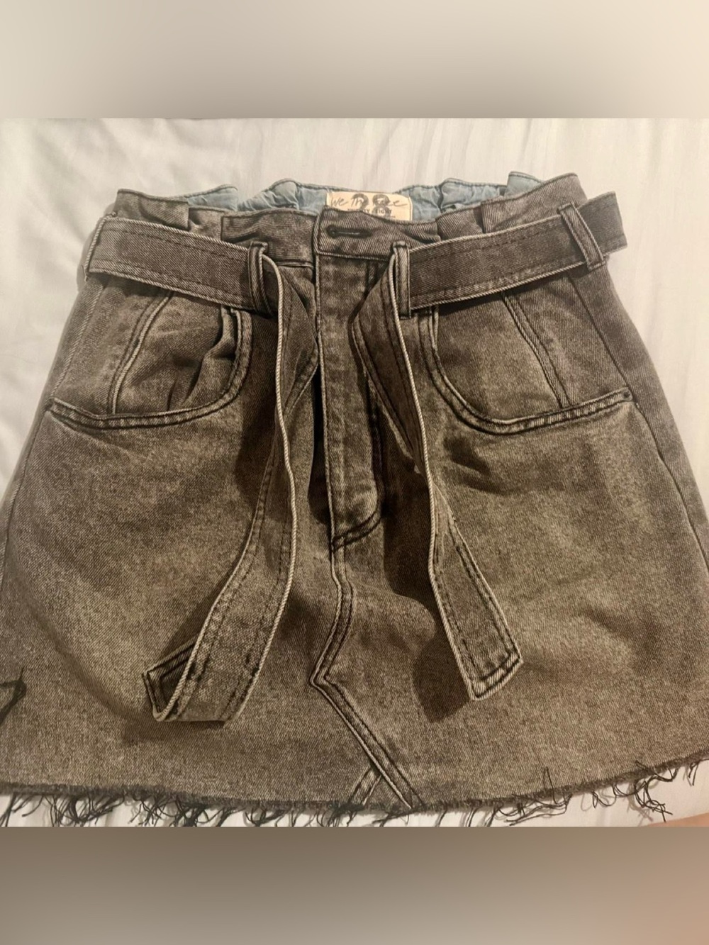 Free people denim skirt